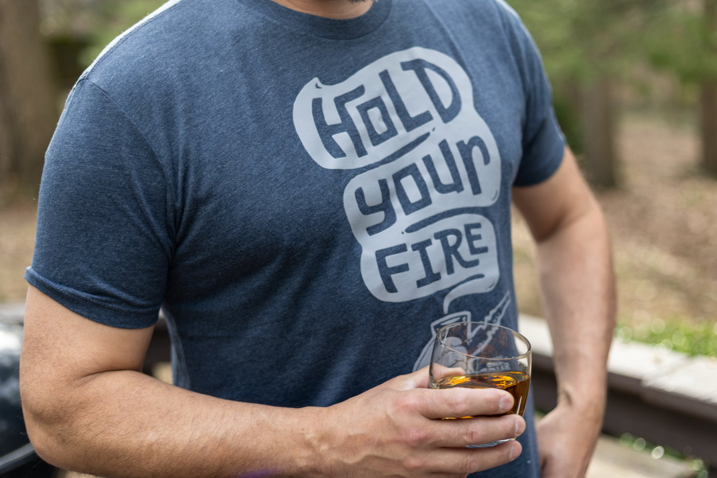 Hold Your Fire Tee (navy blue)