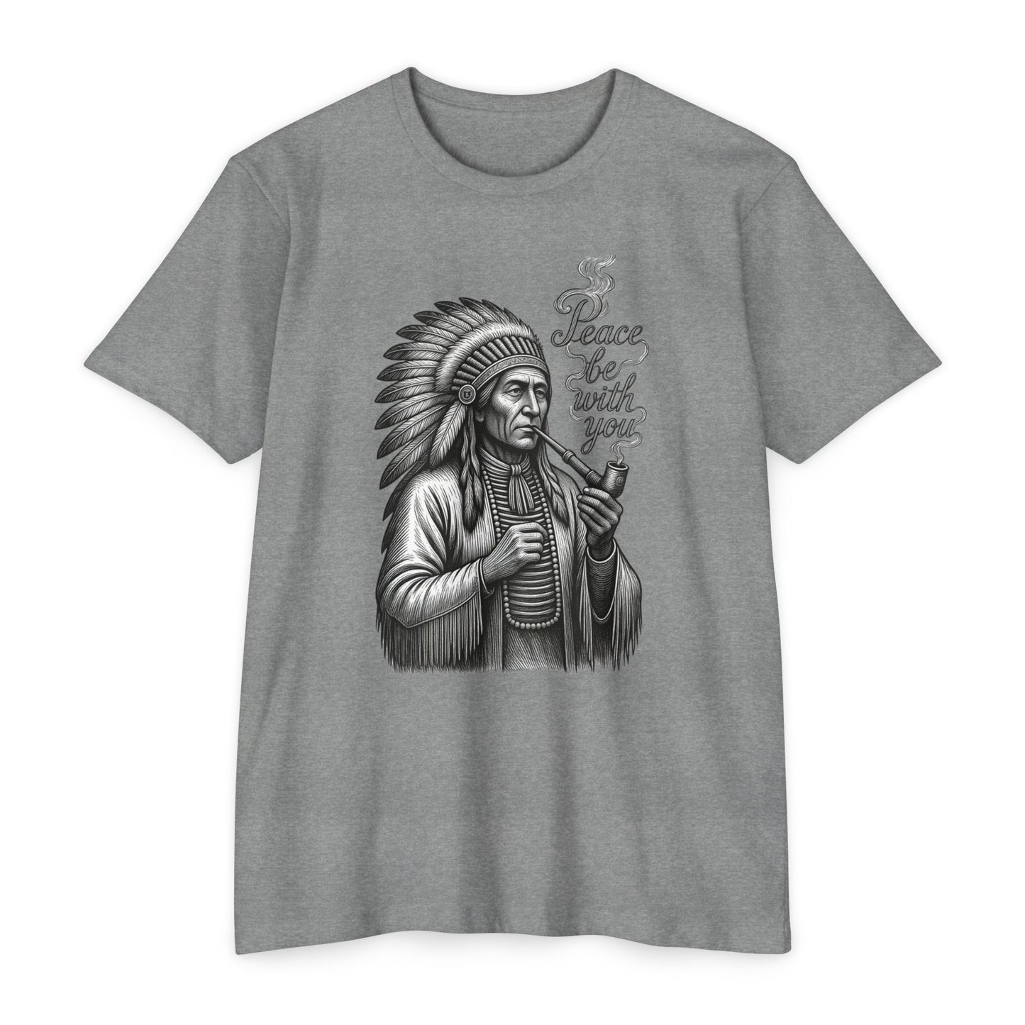 Peace Be With You Chief - T-shirt for Pipe Smokers