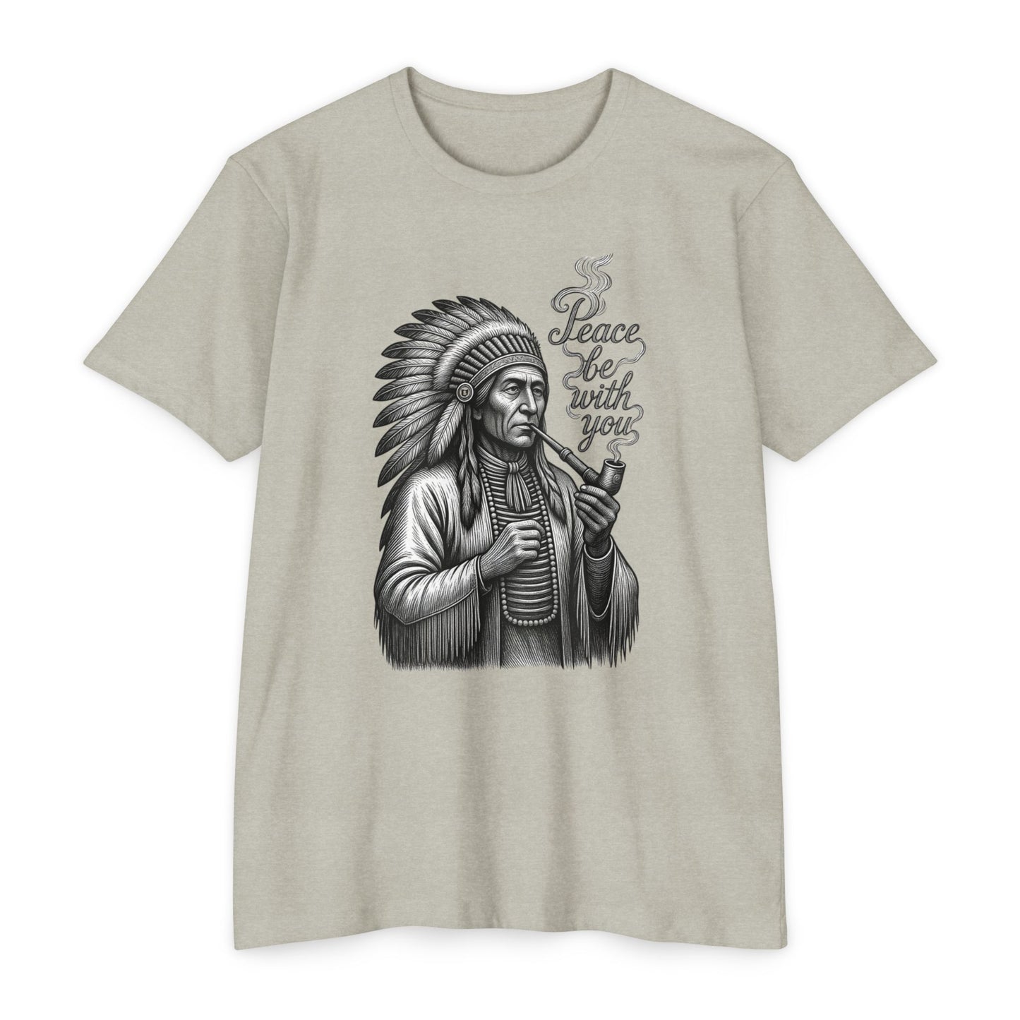 Peace Be With You Chief - T-shirt for Pipe Smokers