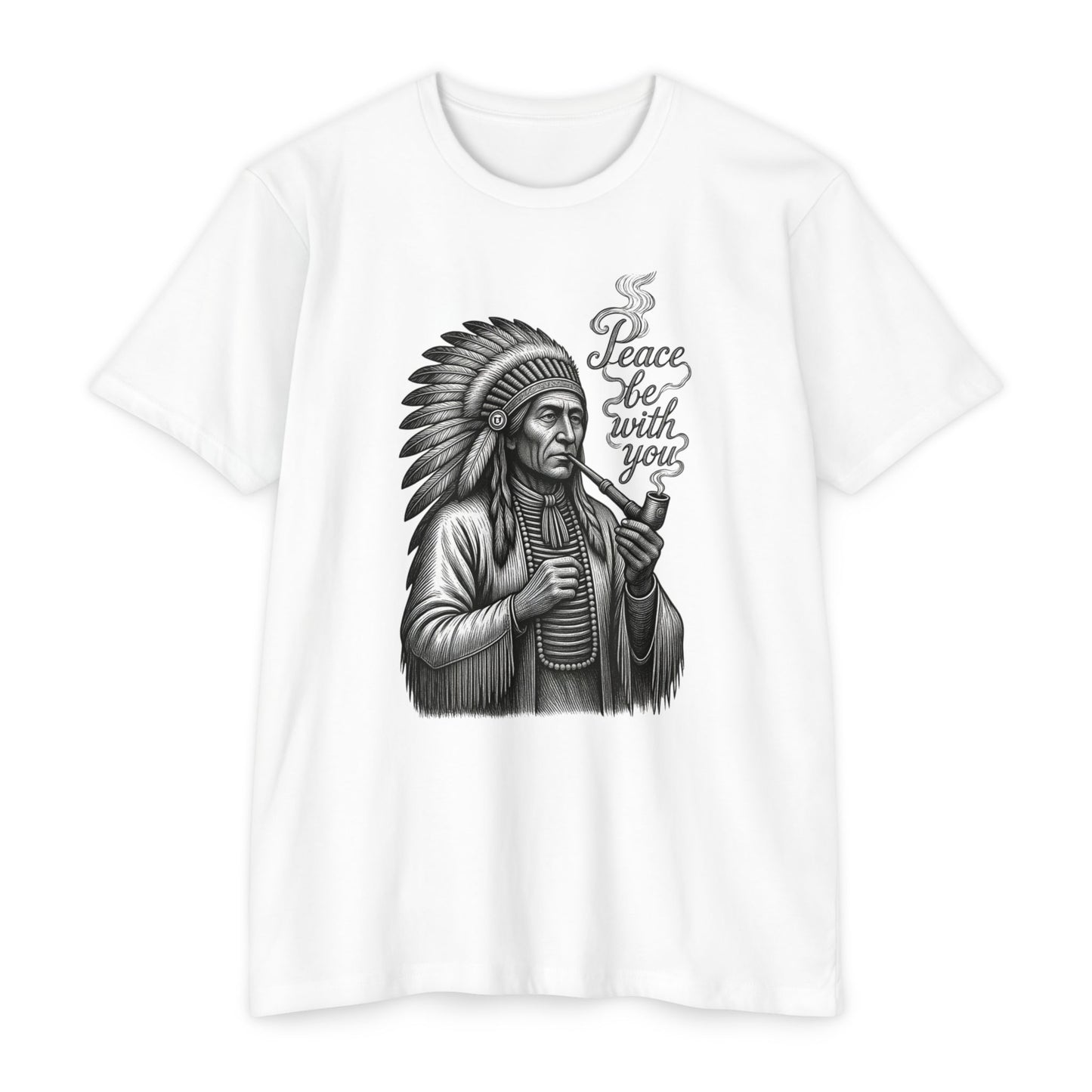 Peace Be With You Chief - T-shirt for Pipe Smokers