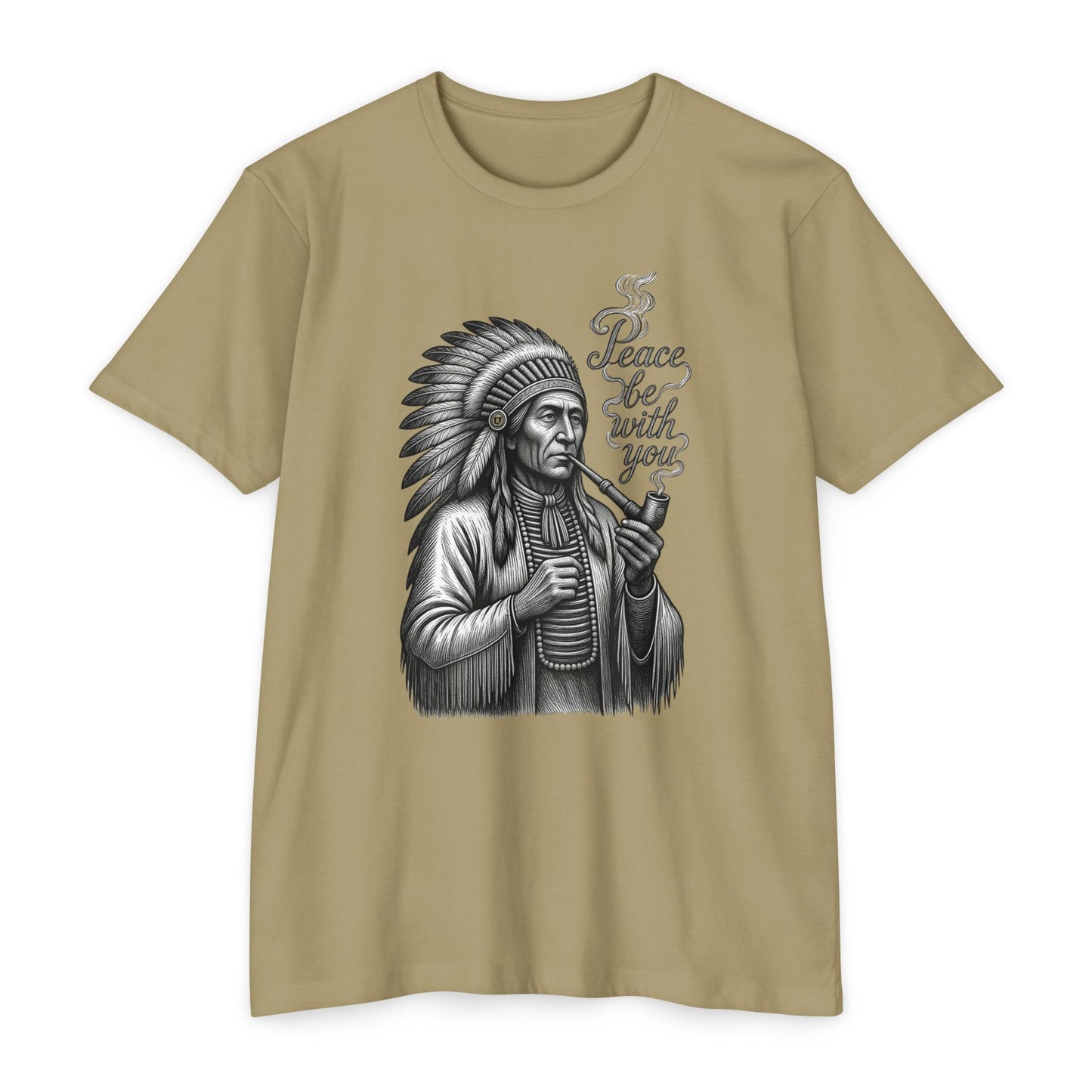 Peace Be With You Chief - T-shirt for Pipe Smokers