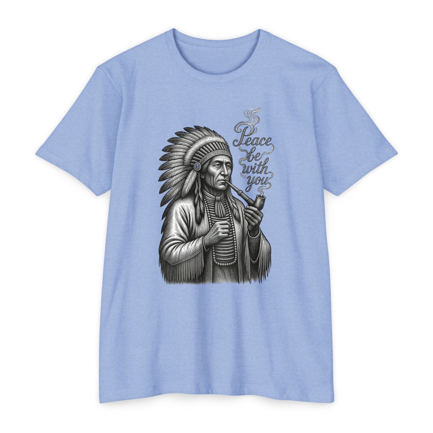 Peace Be With You Chief - T-shirt for Pipe Smokers