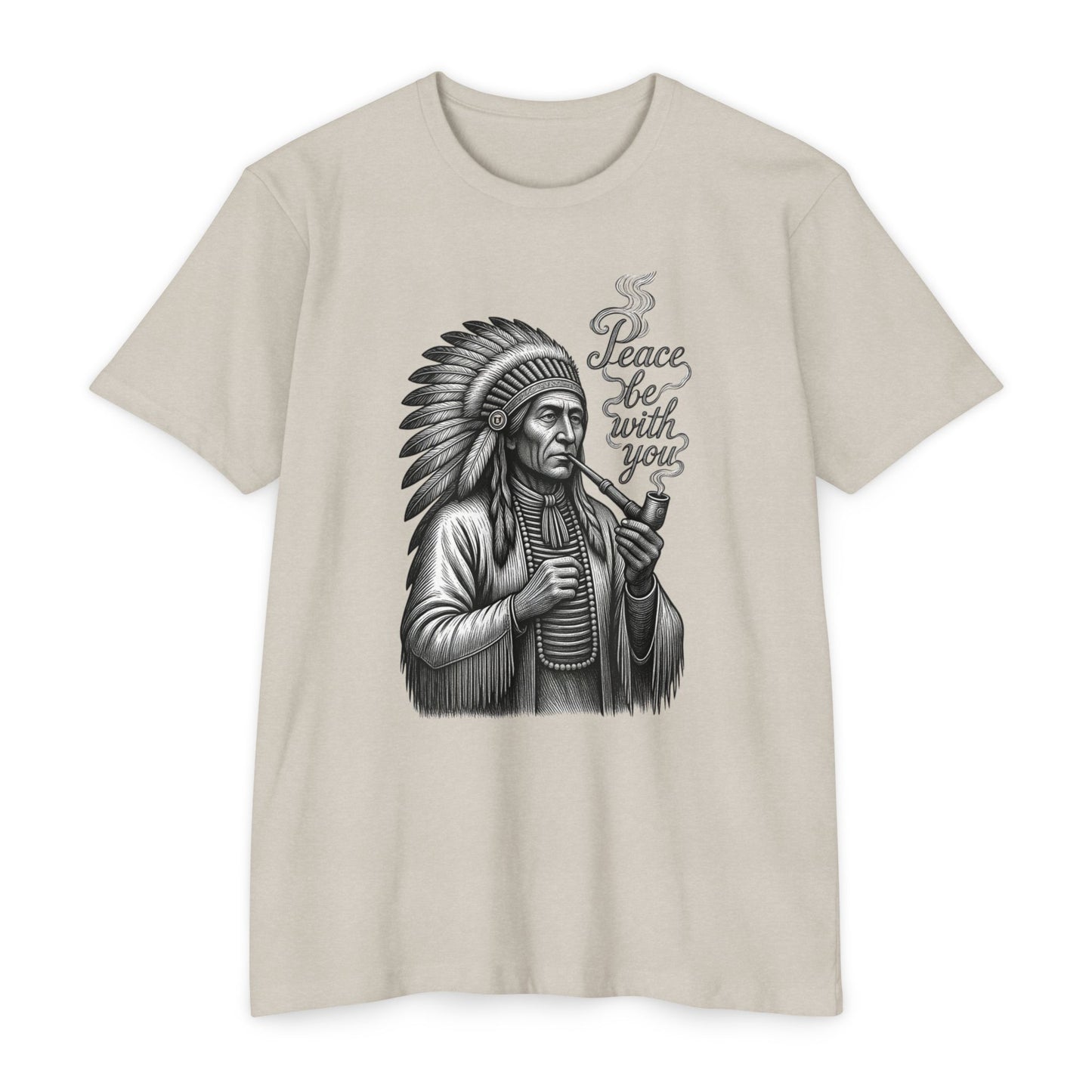 Peace Be With You Chief - T-shirt for Pipe Smokers