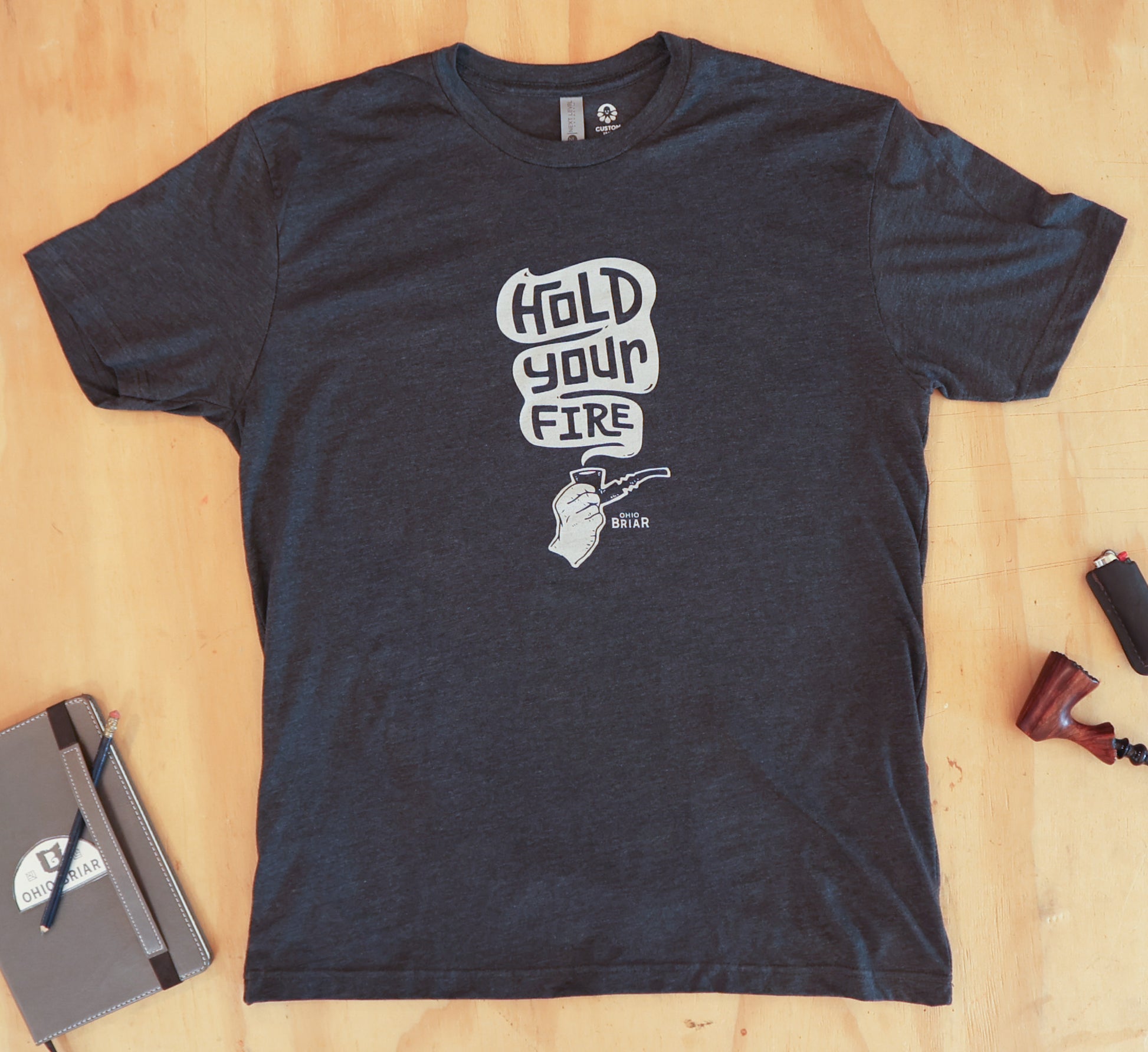 Hold your fire shirt flat lay